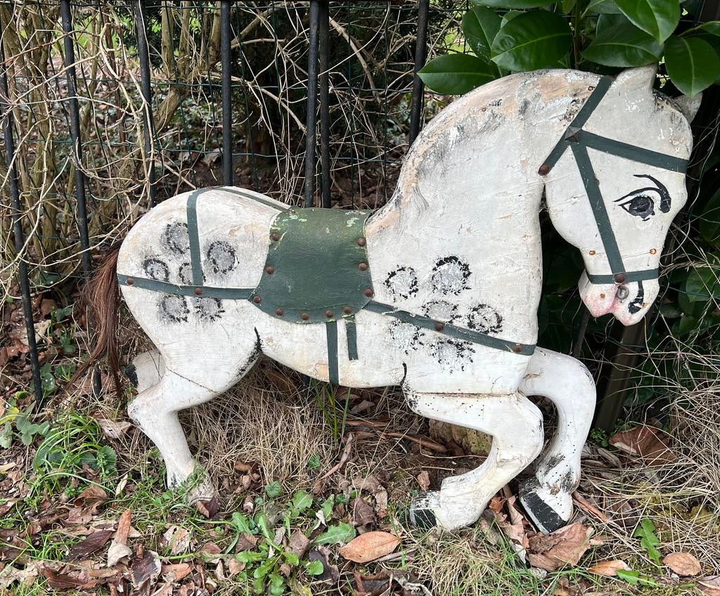 VINTAGE HOUTEN CAROUSELPAARD, Antiek en Kunst, Curiosa en Brocante, Ophalen