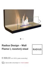 Radius design wall flame 1, Ophalen, Zo goed als nieuw, Hangende haard, Gelhaard