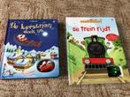 2 boeken met rijdende slee en trein, Diversen, Kerst, Ophalen of Verzenden