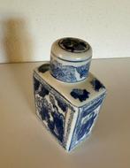 Antieke Chinees theebus blauw/wit handbeschilderd porselein, Ophalen of Verzenden