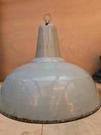Jaren 50 grijze Industriële Hanglamp, Gebruikt, Ophalen of Verzenden, Jaren 50, Metaal