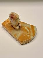 paperweight handgesneden  onyx  echte natuursteen, Verzamelen, Ophalen of Verzenden, Mineraal