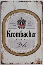 Krombacher bier old look reclamebord van metaal wandbord, Verzamelen, Merken en Reclamevoorwerpen, Reclamebord, Info@deconoord.nl