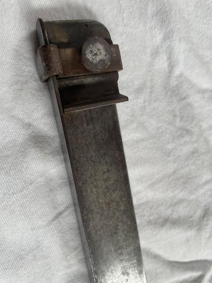 Zeer oude zethaak met maatvoering en draaiknop voor vastzett, Antiek en Kunst, Antiek | Gereedschap en Instrumenten, Ophalen of Verzenden