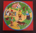 Roodkapje houten noppen puzzel Vintage jaren '60 Simplex, 2 tot 4 jaar, Gebruikt, Van hout, Verzenden