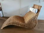 Rieten Ikea lounge stoel in goede staat, Ophalen, Gebruikt, Lengte 140 cm, Riet of Rotan
