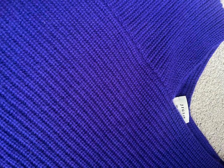 Paarse Wollen Poncho - Stijlvol & Warm, Kleding | Dames, Truien en Vesten, Zo goed als nieuw, Maat 38/40 (M), Paars, Ophalen of Verzenden