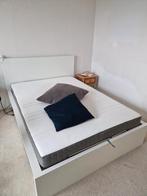 Ikea Bed 140x200 - Boxspring & Matras, Ophalen, Wit, 140 cm, Zo goed als nieuw