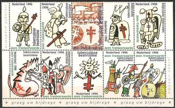 Half blok Tuberculose jaar 1996 XXX. ADV. no.33 R.   beschikbaar voor biedingen