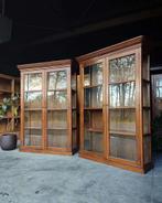 Prachtige eikenhouten vitrinekasten | Servieskast  #2581