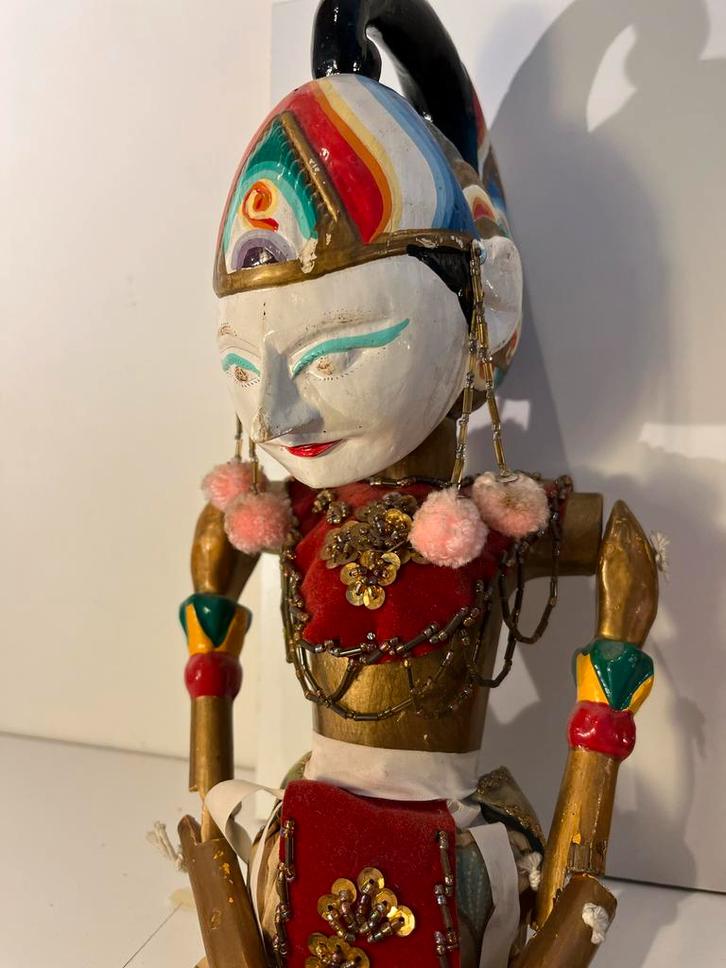 LOT: 2508M-Wayang Golek Poppen Set - Indonesië (2stuks set), Antiek en Kunst, Kunst | Beelden en Houtsnijwerken, Ophalen of Verzenden