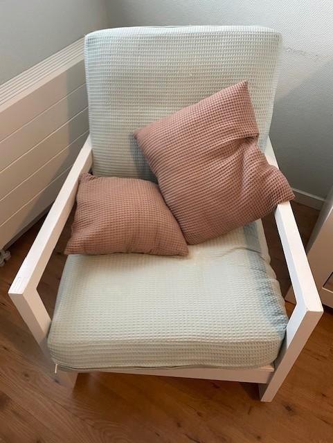 Comfortabele voedingsstoel, Huis en Inrichting, Fauteuils, Gebruikt, Hout, Stof, 50 tot 75 cm, 75 tot 100 cm, Ophalen