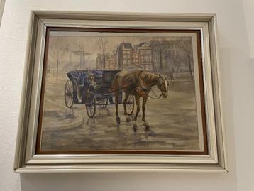 D.J. van Haaren (1878-1953) - Paard en wagen - 2 stuks beschikbaar voor biedingen