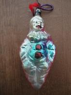 Mooie oude glazen kerstbal clown met handen in de zakken, Diversen, Kerst, Ophalen of Verzenden, Gebruikt