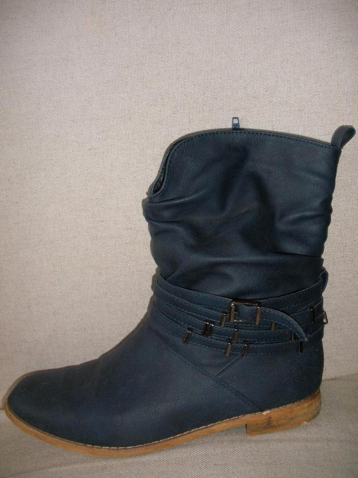 Laarsjes blauw maat 41, Kleding | Dames, Schoenen, Zo goed als nieuw, Blauw, Ophalen of Verzenden