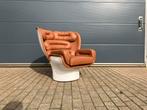 Joe Colombo Elda Chair Cognac leather White Shell, Ophalen of Verzenden, Nieuw, Cassina sede edra ligne roset togo vitra knoll swan egg tecno