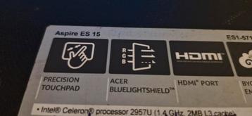 Acer Aspire ES 15 - Celeron - 15 inch beschikbaar voor biedingen