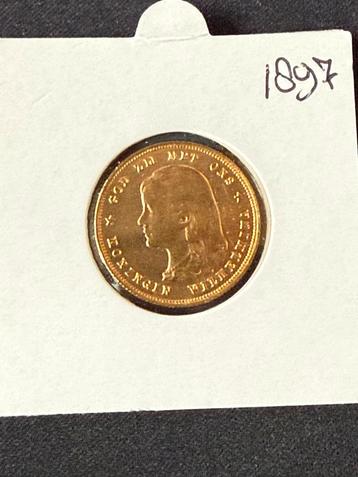 Gouden tientje Wilhelmina1897 beschikbaar voor biedingen