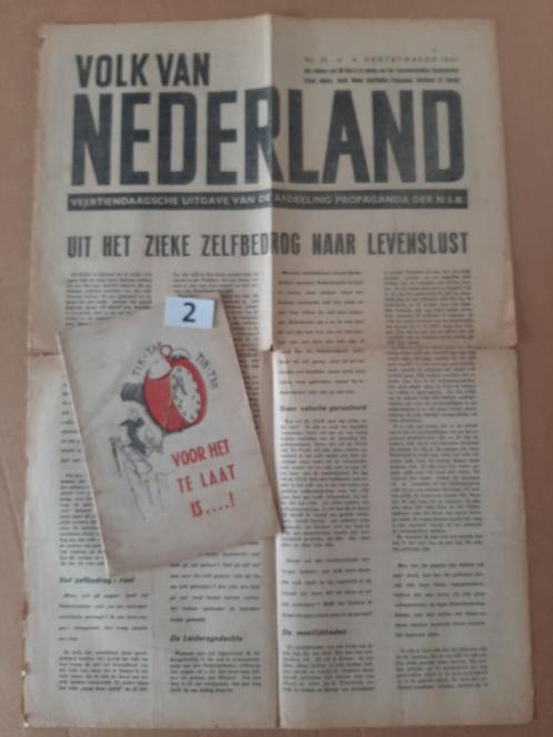NSB Volk van Nederland    TIK TAK, Verzamelen, Militaria | Tweede Wereldoorlog, Landmacht, Boek of Tijdschrift, Nederland, Ophalen of Verzenden
