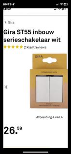 Gira ST55 inbouw serie schakelaar wit, Hobby en Vrije tijd, Elektronica-componenten, Ophalen of Verzenden, Nieuw