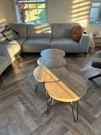 Salontafels mango hout, Ophalen, 50 tot 100 cm, Rond, Zo goed als nieuw