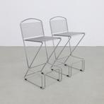 2x Postmodern Barstool in Chromed Metal, 1980s, 60 tot 90 cm, Ophalen, 1 kruk