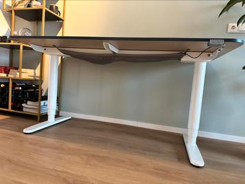 Elektrisch zit sta bureau ikea donkerblauw - afbeelding 3