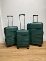 Kofferset groen nieuw handbagage trolley, Nieuw, Ophalen of Verzenden, Hard kunststof