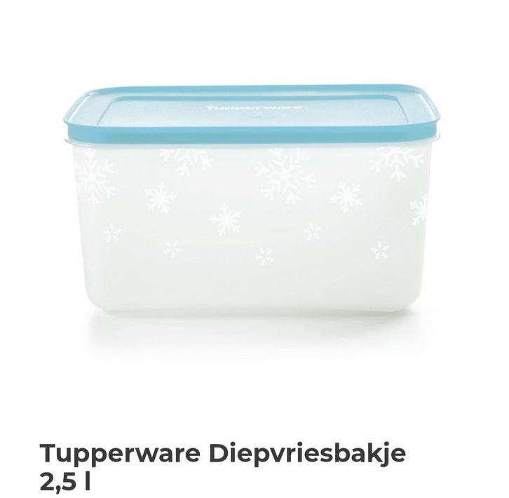 Tupperware Diepvriesbak 2.5L - Ideaal voor invriezen!, Huis en Inrichting, Keuken | Keukenbenodigdheden, Nieuw, Ophalen of Verzenden