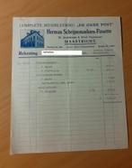 Maastricht Herman Schrijnemaekers - Fisette factuur 1934, Ophalen of Verzenden, Zo goed als nieuw, Overige typen