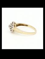 Vintage 14 karaats geelgouden ring met 25 diamanten, Sieraden, Tassen en Uiterlijk, Ringen, Ophalen of Verzenden, Zo goed als nieuw