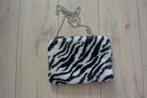 Fluffy zebra tas, Sieraden, Tassen en Uiterlijk, Tassen | Damestassen, Ophalen of Verzenden, Zo goed als nieuw, Zwart, Schoudertasje