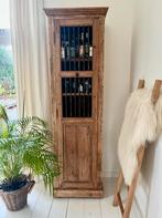 Schitterende exclusieve, massief houten kast met tralies, Met deur(en), 200 cm of meer, 25 tot 50 cm, Overige houtsoorten