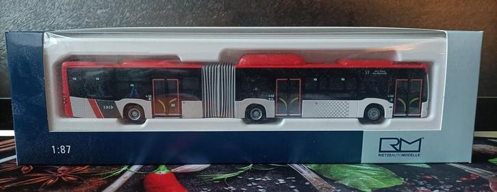 Rietze EBS Haaglanden gelede bus 1:87, Hobby en Vrije tijd, Modelauto's | 1:87, Zo goed als nieuw, Bus of Vrachtwagen, Rietze