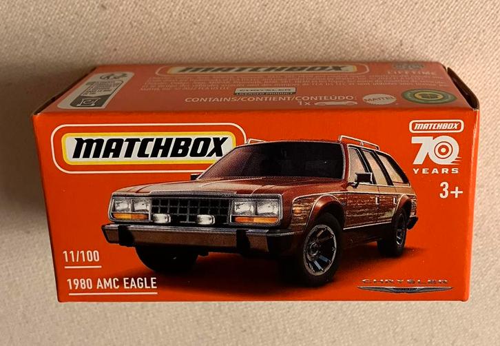 Matchbox 1980 AMC Eagle ongeopend power grabs, Hobby en Vrije tijd, Modelauto's | Overige schalen, Nieuw, Auto, Ophalen of Verzenden