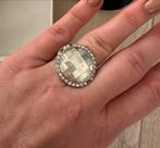 ZINZI zilveren ring met steentjes, 18 tot 19, Gebruikt, Ophalen of Verzenden, Met edelsteen
