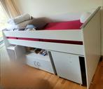 Halfhoogslaper bed+bureau, Gebruikt, 85 tot 100 cm, Ophalen, Matras