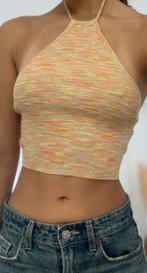 Haltertop crop top knitted xs, Oranje, Ophalen of Verzenden, Zo goed als nieuw, Zonder mouw