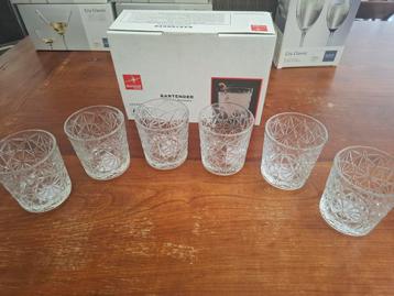 Bormioli whisky water glazen bartender te koop 6 stuks beschikbaar voor biedingen
