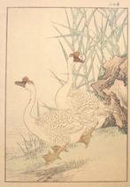 Japanse houtsnede Imao Keinen Knobbelganzen, Antiek en Kunst, Kunst | Etsen en Gravures, Ophalen of Verzenden