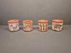 Aardewerk handbeschilderde cups, Antiek en Kunst, Ophalen of Verzenden