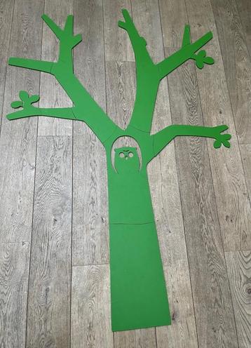 Muurdecoratie boom met uil mdf 180 cm hoog