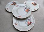 Set 2 x 2 borden met verschillend bloem decor, Ophalen of Verzenden