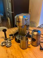 DeLonghi Dedica EC685 Pistonmachine Zilver met bonenmaler, Witgoed en Apparatuur, Ophalen, Espresso apparaat, Koffiebonen, Zo goed als nieuw