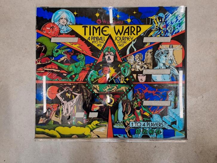 Achterplaat flipperkast Time Warp 1979, Antiek en Kunst, Kunst | Designobjecten, Ophalen