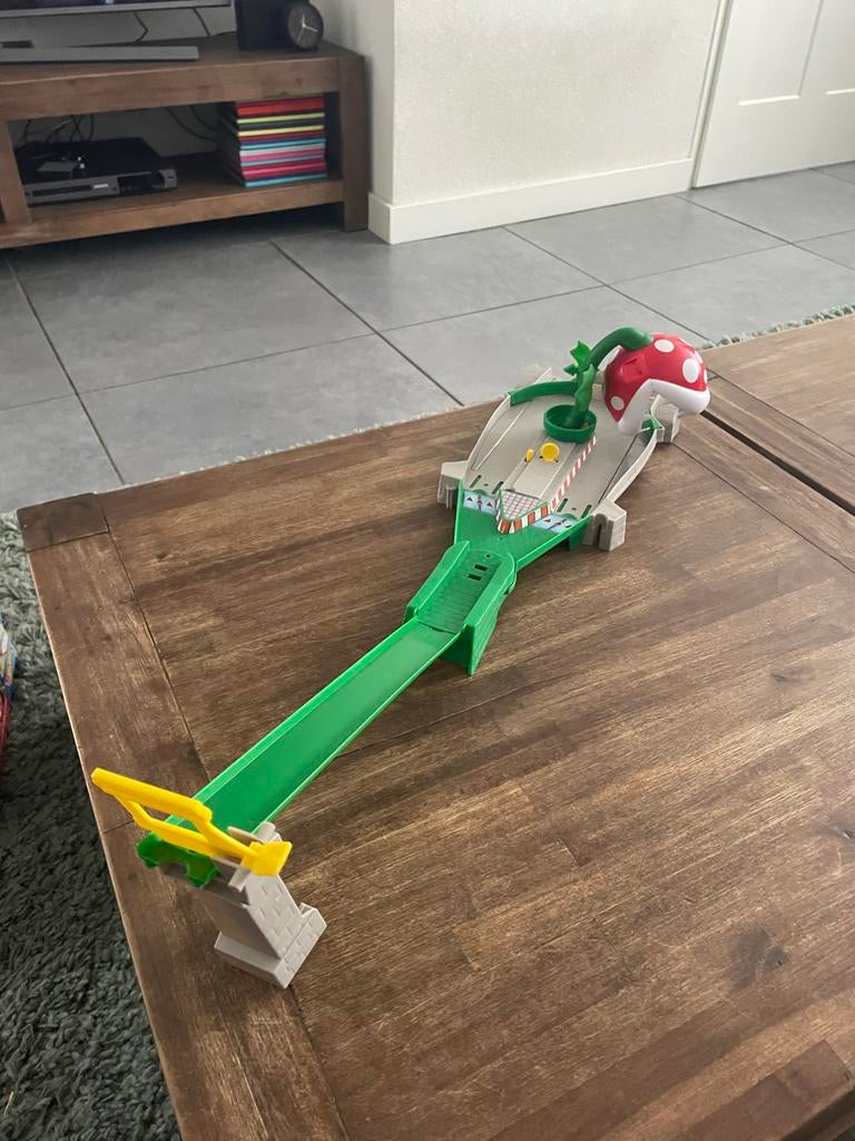Mario Hot Wheels Piranha Plant Baan, Kinderen en Baby's, Speelgoed | Racebanen, Ophalen of Verzenden, Hot Wheels, Handmatig, Racebaan