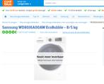 Wasmachine / droger combi - Samsung WD80J6A00AW Eco, Bovenlader, 85 tot 90 cm, 1200 tot 1600 toeren, Zo goed als nieuw