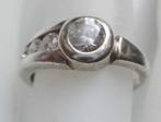Mooie tijdloze sterling zilver ring met 5 zirkonia 925 (7208, Ophalen, Zo goed als nieuw, 17 tot 18, Dame