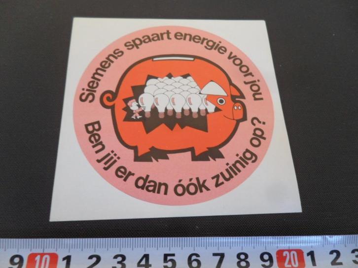 sticker Siemens spaart energie voor jou Ben jij er dan óók z, Verzamelen, Stickers, Zo goed als nieuw, Bedrijf of Vereniging, Ophalen