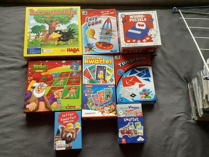 Diverse Kinderspellen - Boomgaardje, Plop, Woordpuzzels, Hobby en Vrije tijd, Gezelschapsspellen | Bordspellen, Gebruikt, Een of twee spelers